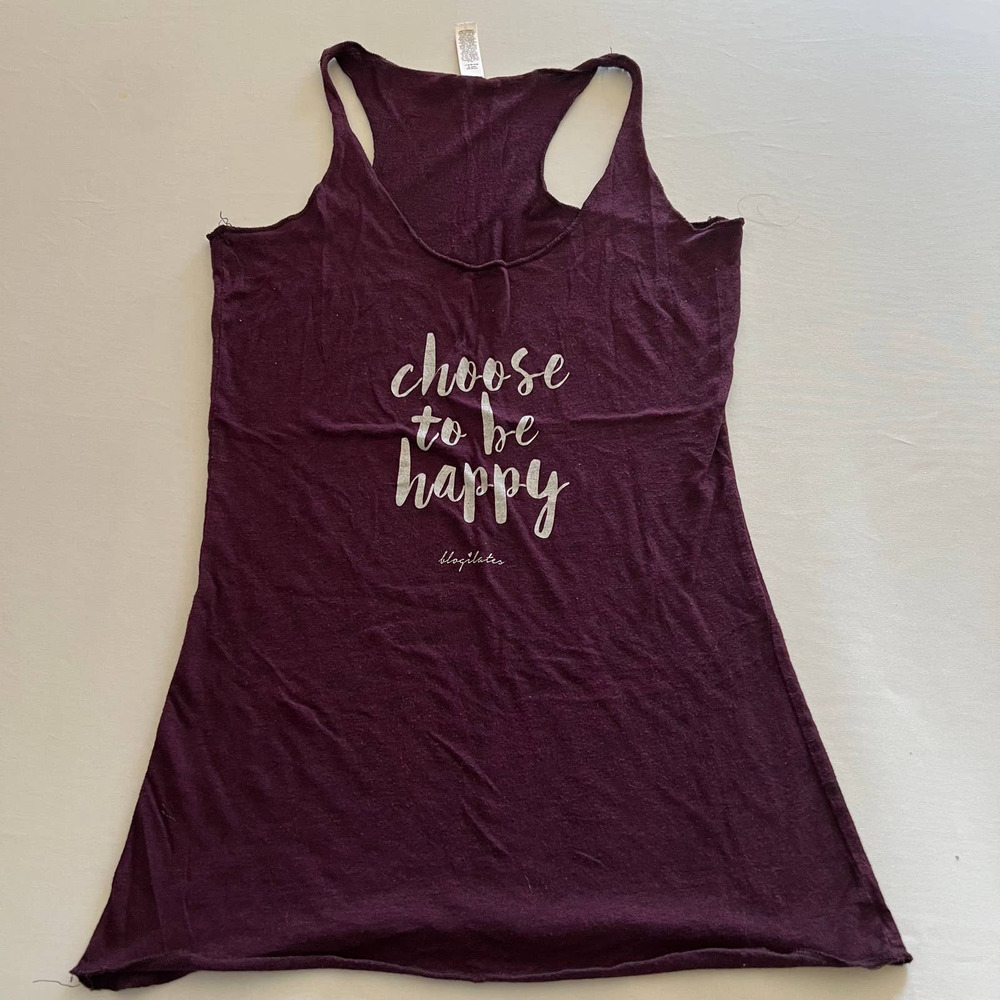 5/ $25 CHOOSE to be happy Blogilates Bella Tank top S - Picture 2 of 6